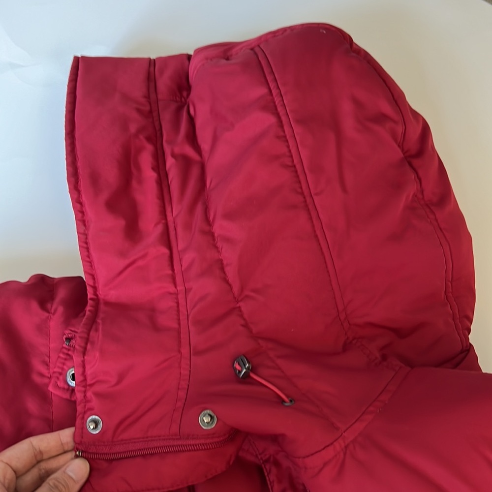 Calvin Klein Womens Full Zip Duck Down Red Puffer Coat Jacket PS - Picture 12 of 15